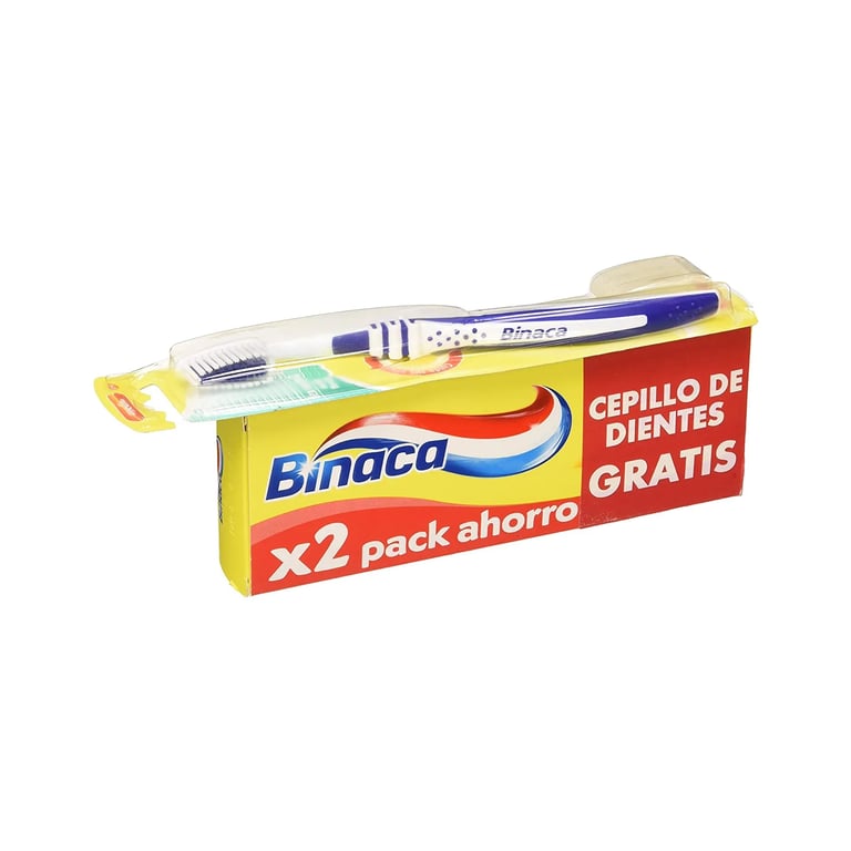 Binaca Amarillo Dentífrico 2 Uds  de 75 ml + Cepillo Dientes