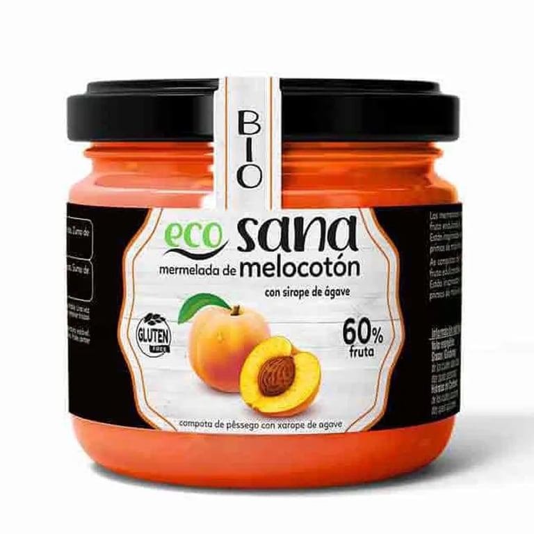 MERMELADA EXTRA DE MELOCOTÓN CON SIROPE DE ÁGAVE BIO