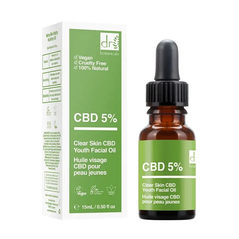 CBD 5% Clear Skin Youth Facial Oil