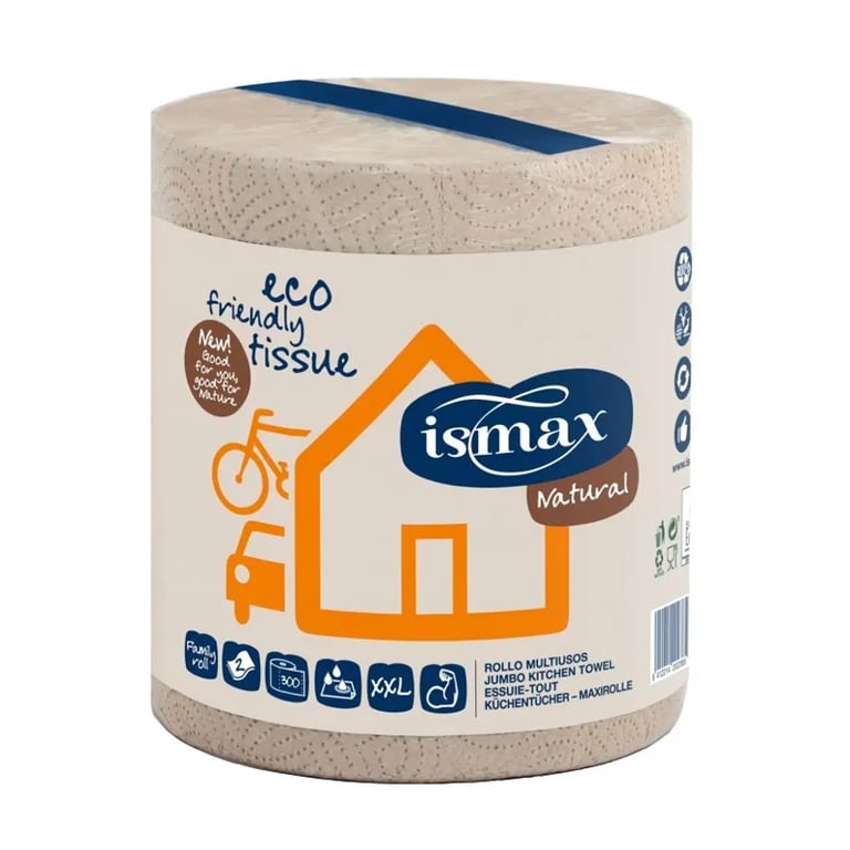 ROLLO PAPEL MULTIUSOS ECOLOGICO 2 CAPAS