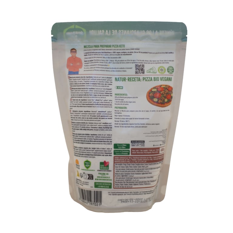 Mistura Pizza Keto Bio 400g da NaturGreen