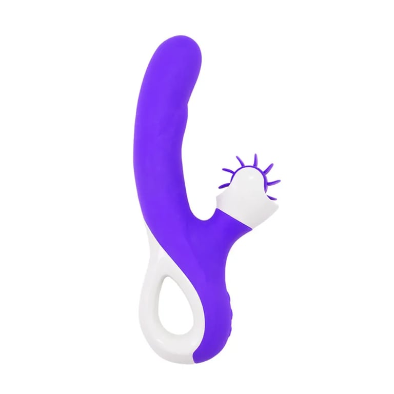 Lyo Vibrador Doble Lenguas Giratorias #Lila
