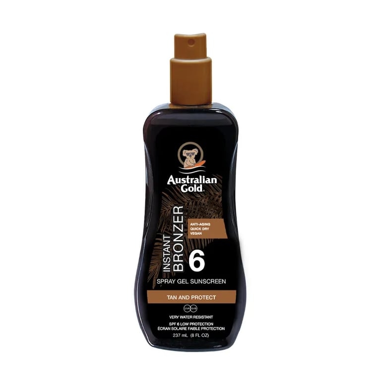 Sunscreen SPF6 Spray Gel With Instant Bronzer