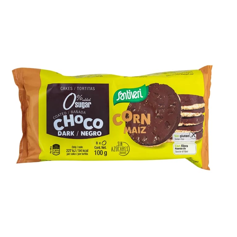 Galettes de maïs chocolat noir sans sucres ajoutés