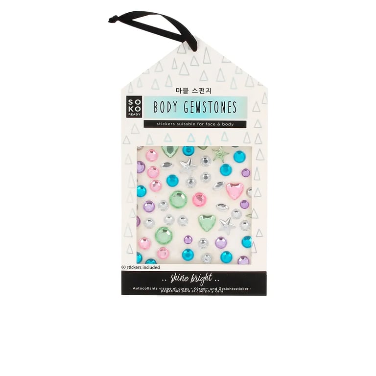 Body Gemstones 60 Stickers for Face & Body