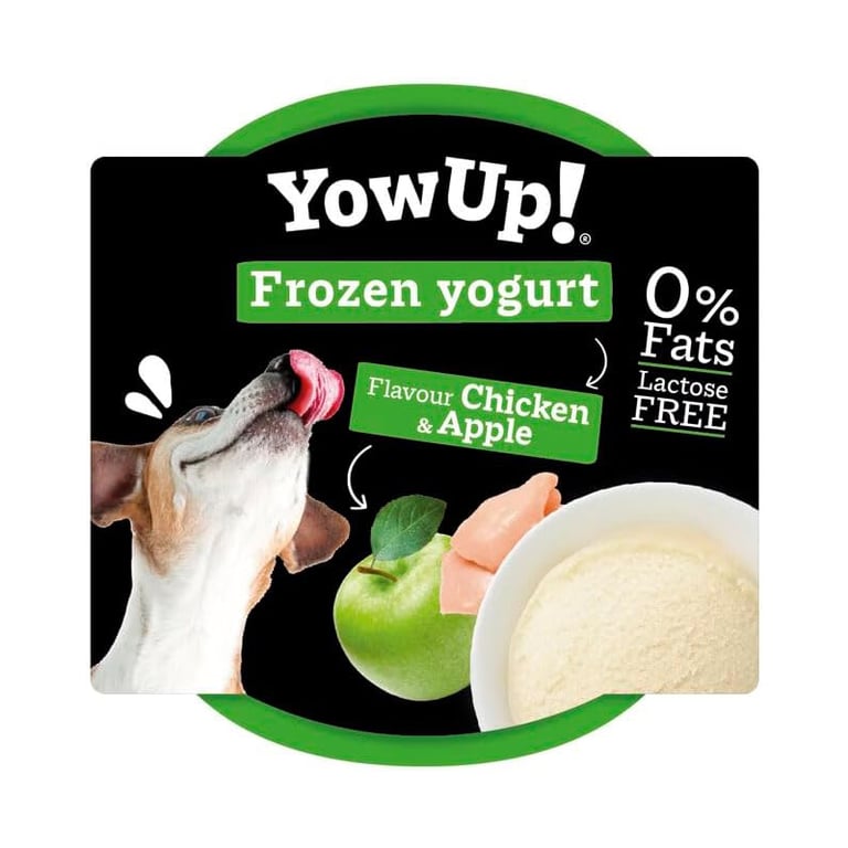 Yogur Helado De Pollo Y Manzana Para Perros