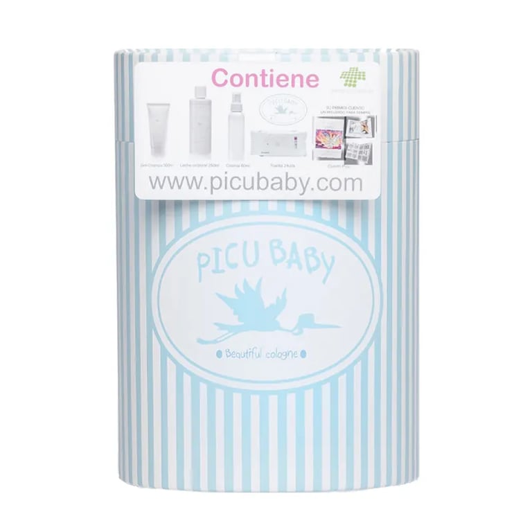 Tambour Cadeau Bleu Lingettes +Lotion +Baume +Eau de Cologne +Conte