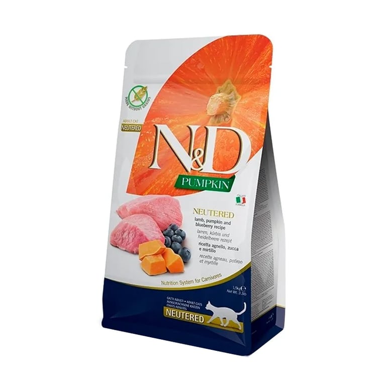 Pienso Kat Volwassen Nd Neutered Lams Bosbes En Pompoen
