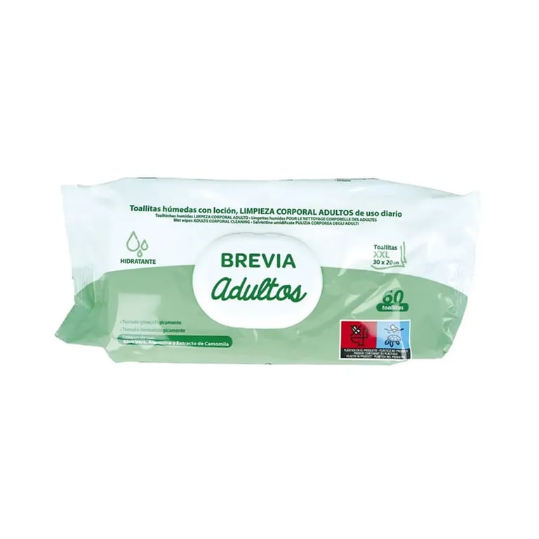 Brevia Toallitas XXL Con Loción Limpieza Adultos
