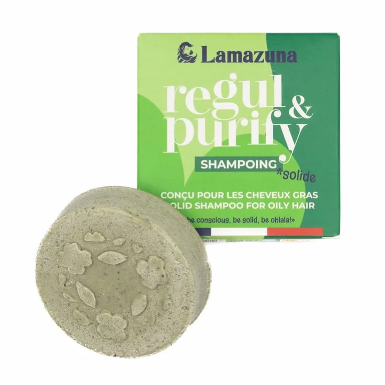 Shampooing Solide Cheveux Gras Avec Spiruline et Argile Verte