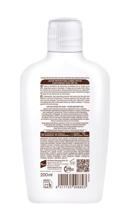 Sunnique Leche Protectora Ligera SPF50 200 ml de Ecran
