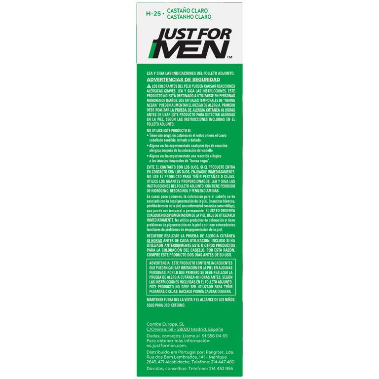 Just For Men Shampoo Colorante Castano Chiaro H-25 di Just For Men