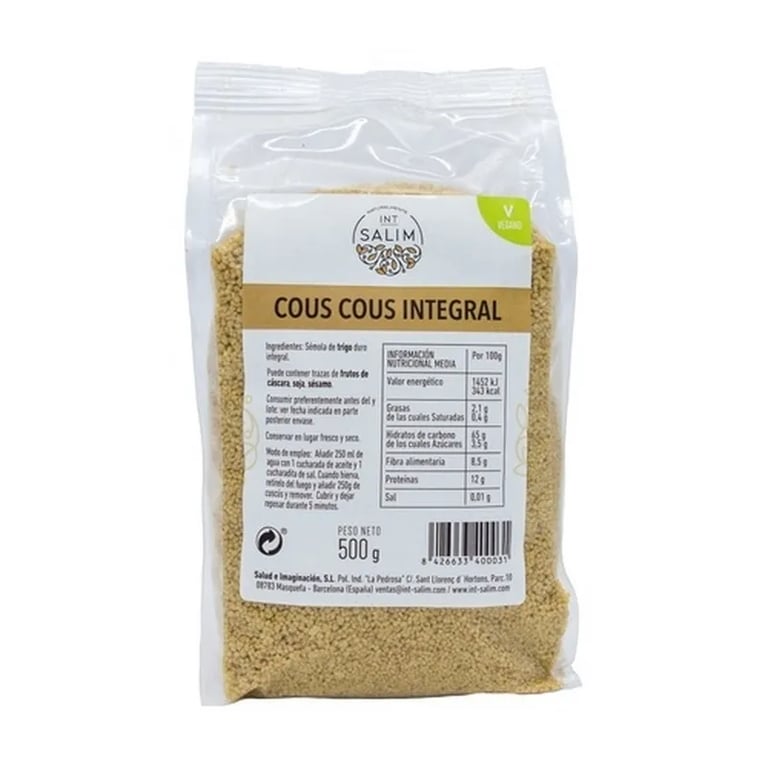 Cous Cous Blé Complet Végétalien