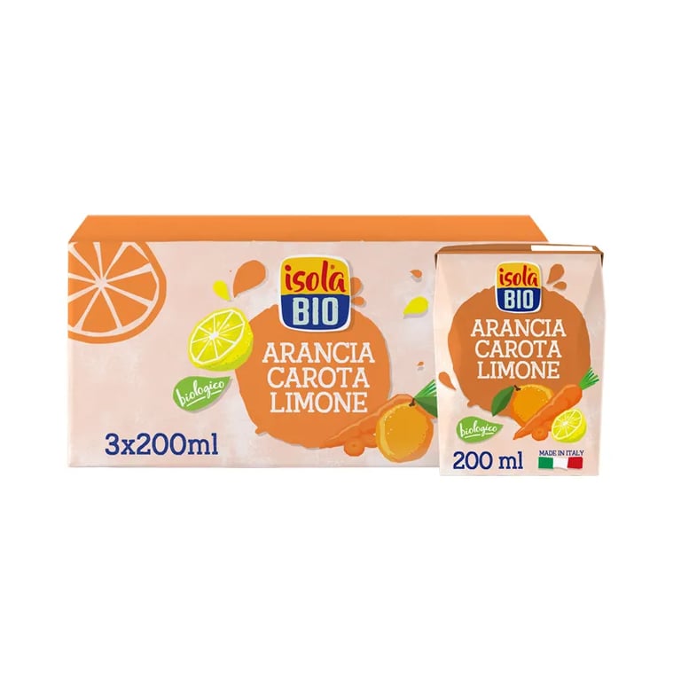 Succo d'Arancia Carota e Limone Bio