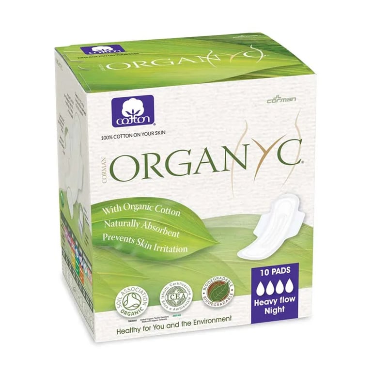 Sanitairepads Vleugels Nacht Organyc