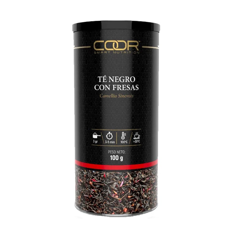 Té Negro Con Fresas