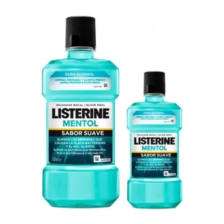 Mentol Suave Colutório Lote 500 ml + 250 ml