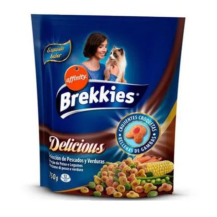 Brekkies Delicious Comida Para Gatos Pescado y Verduras 750g