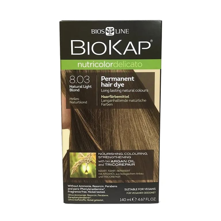Nutricolordelicato Tinte Rubio Claro Natural Bio 8.03
