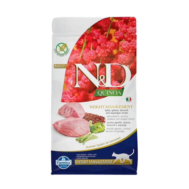 Pienso Gato Adulto ND Quinoa Weight Management Cordero