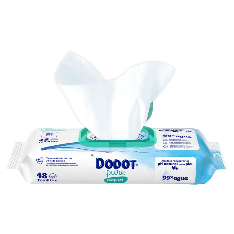 Dodot Toallitas Aqua Pure Plastic Free 48 Uds de Dodot