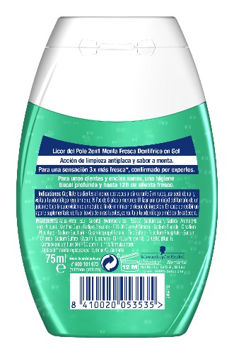 Zahncreme 2 in 1 frische Minze 75 ml von Licor Del Polo