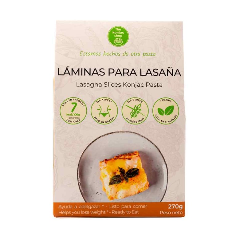 Laminas Para Lasaña De Konjac 270g de The Konjac