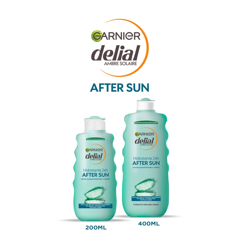 Delial Aftersun Hidratante Leche Calmante Aloe Vera 400 ml de Garnier