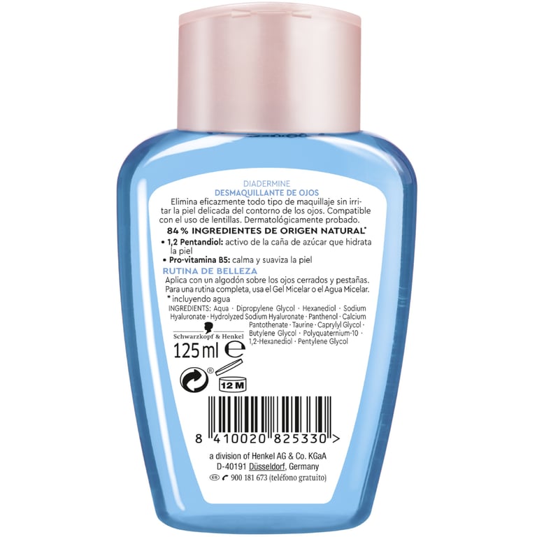Démaquillant Doux pour les Yeux 125 ml de Diadermine