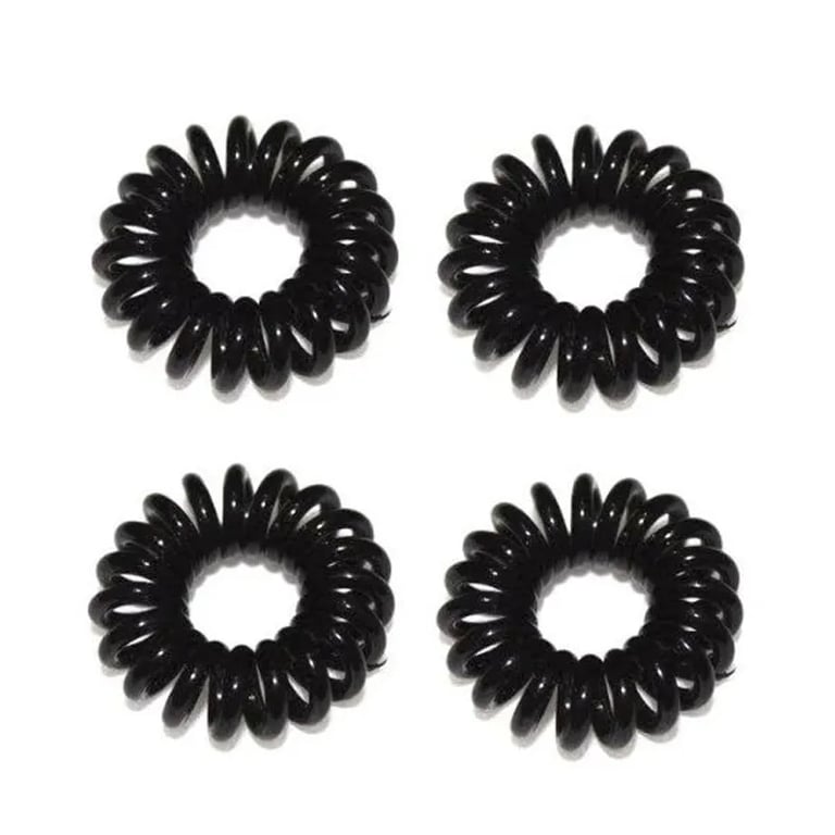 Élastiques de Cheveux Câble Téléphonique Noirs