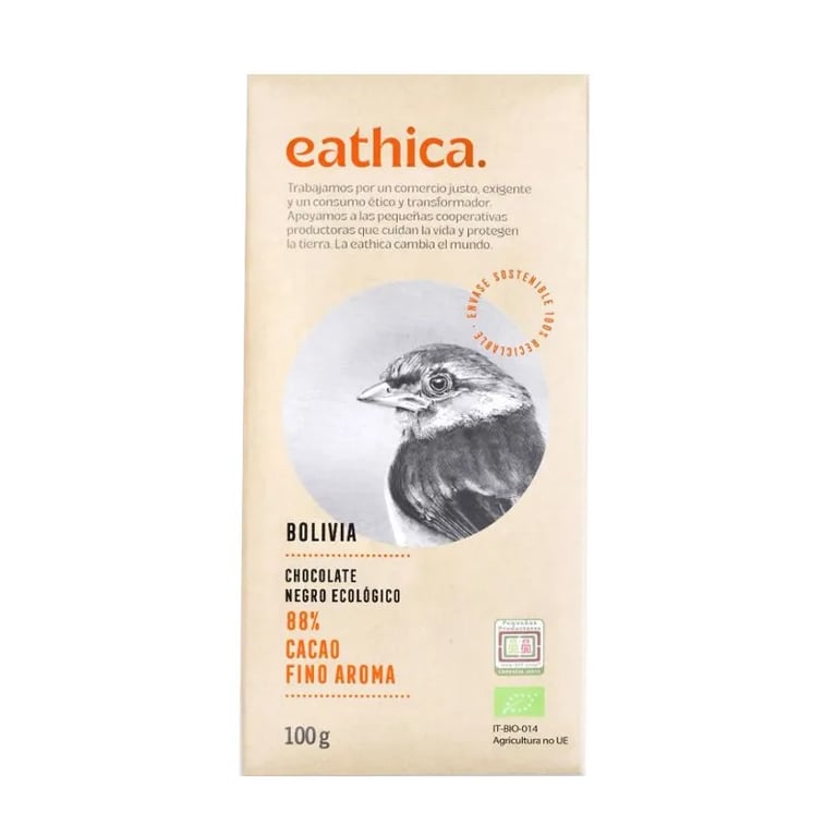 Chocolate Negro 88% Cacao Bolivia Bio