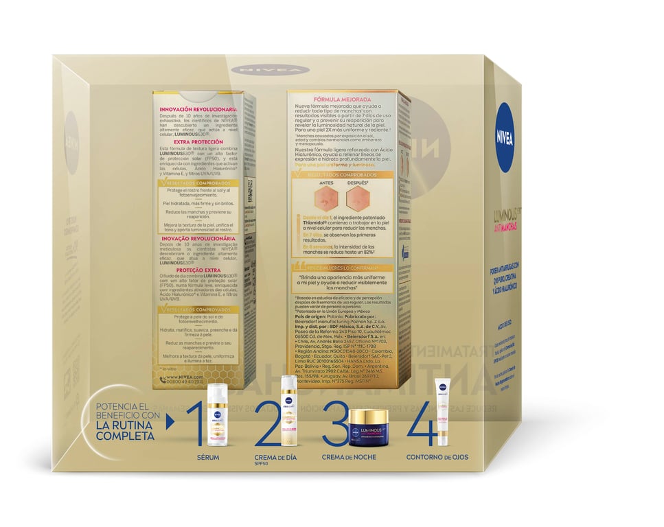 Pack Luminous Sérum Antimanchas 30 ml + Crema De Día SPF50 40 ml de Nivea
