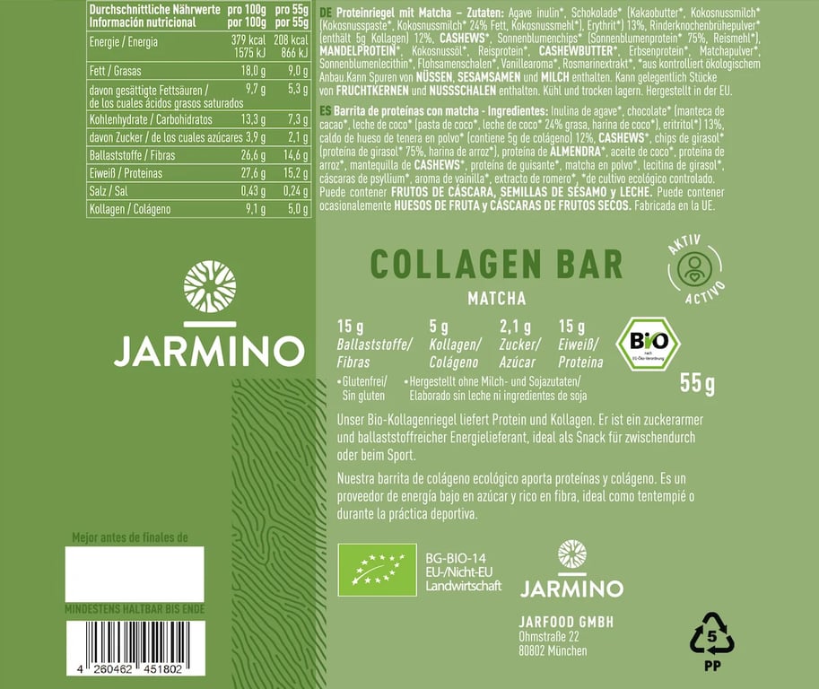 Barre Collagène Protéique Matcha - imagen 4 de 6