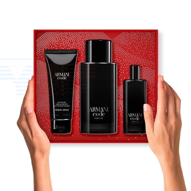 Armani Code Parfum 125 ml + Duschgel 75 ml + Parfum 15 ml Pack von Armani