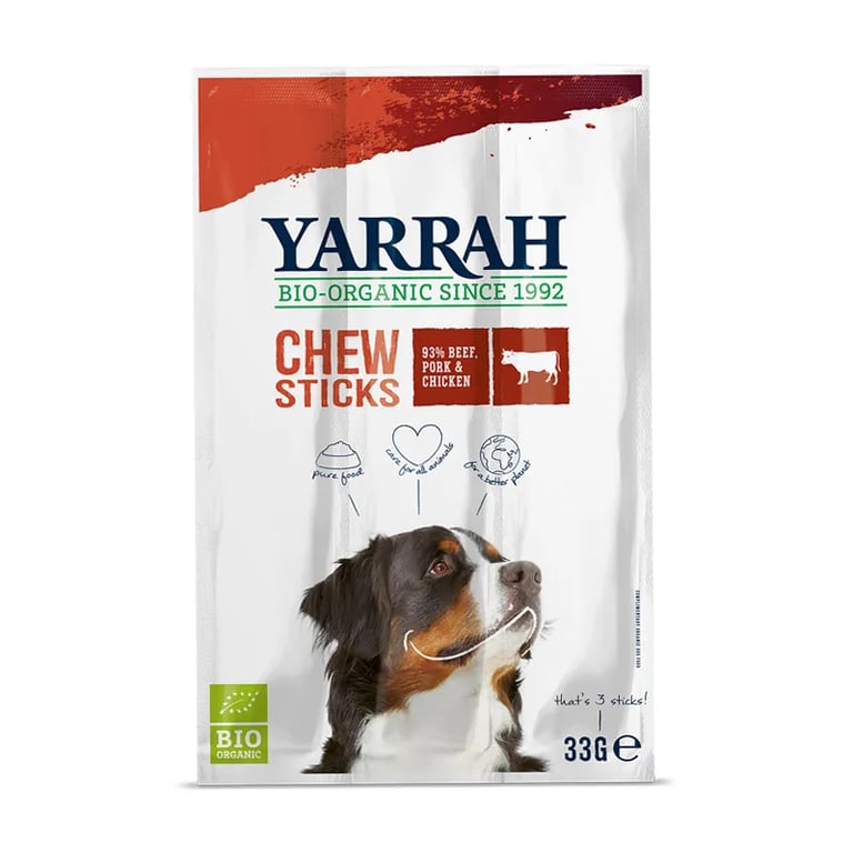 Barritas Masticables Para Perros Ternera Cerdo y Pollo Bio