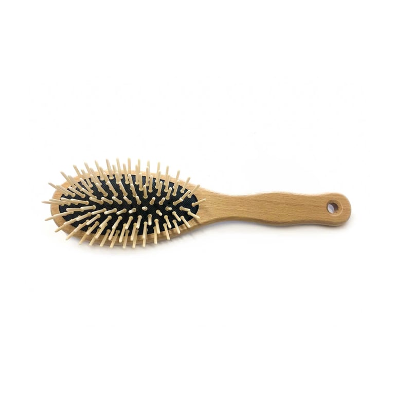 Cepillo Pelo Puas De Madera Redondeadas De Haya