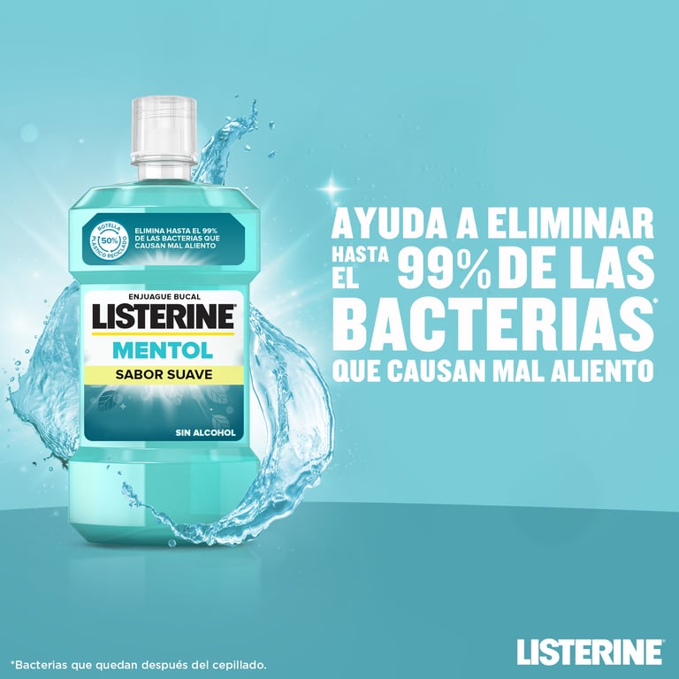 Listerine Mentol Sabor Suave 500 ml de Listerine