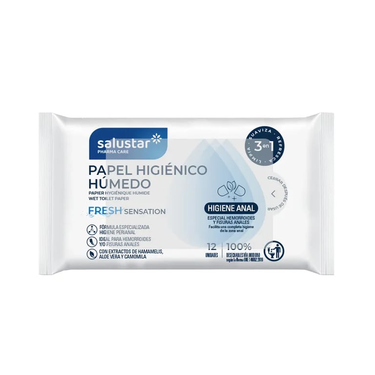 Papel Higiénico Húmedo Especial Hemorroides Y Fisuras