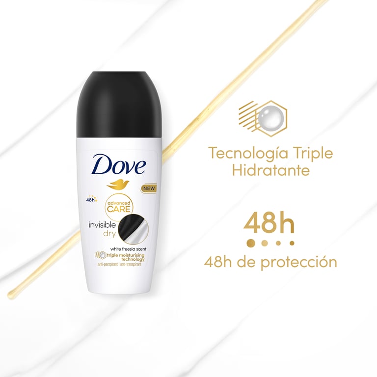 Advanced Care Invisible Déodorant Roll-On 50 ml de Dove