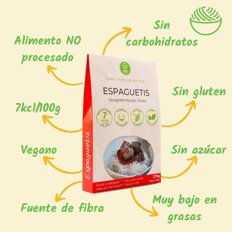 Espaguetis De Konjac 270g de The Konjac