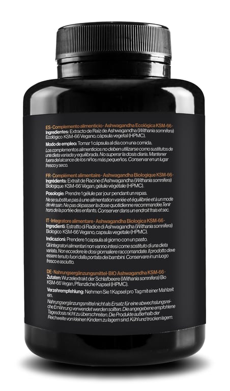 Ashwagandha-Wurzel-Extrakt Bio KSM-66 Vegan 120 Caps von Zenement