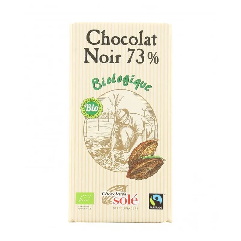 Chocolate Negro 73% Cacao República Dominicana Bio