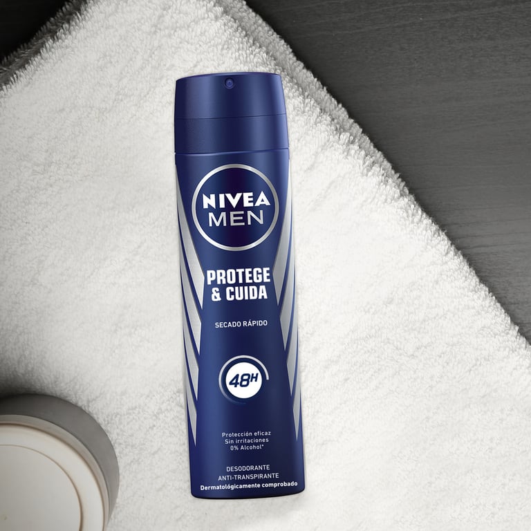 Men Protege E Cuida 48H Desodorante Spray 200 ml da Nivea - imagen 5 de 7