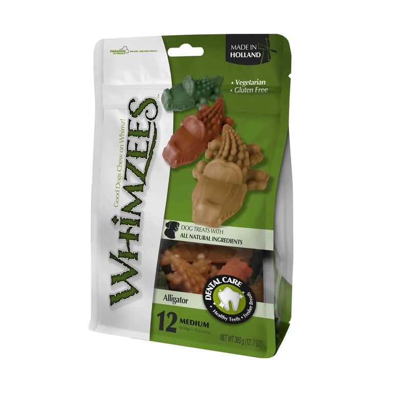 Snack Dentale Vegetariano Coccodrilli Mix M 8,7 Cm
