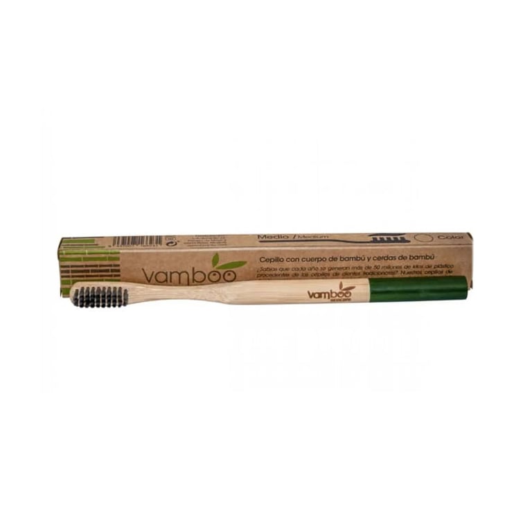 Spazzolino 100% Bambù Bio Carbone Verde