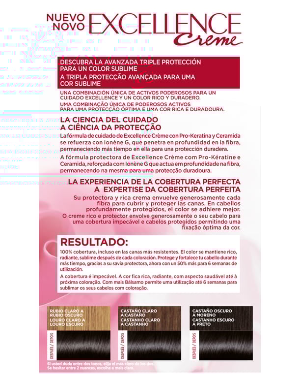 Excellence Creme Coloration #1 Noir de LOreal Expert Professionnel