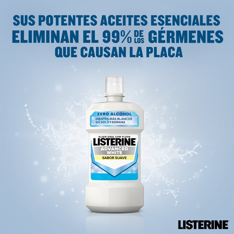 Branqueador Avançado Elixir Oral 2 Unds 1000 ml da Listerine