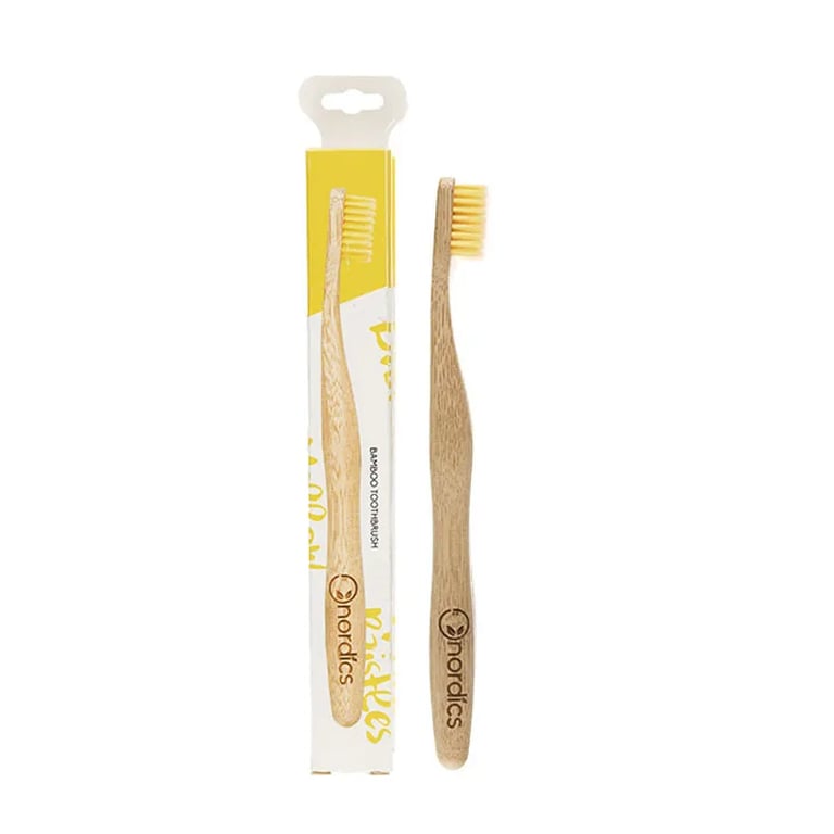 CEPILLO DENTAL BAMBÚ ADULTOS AMARILLO