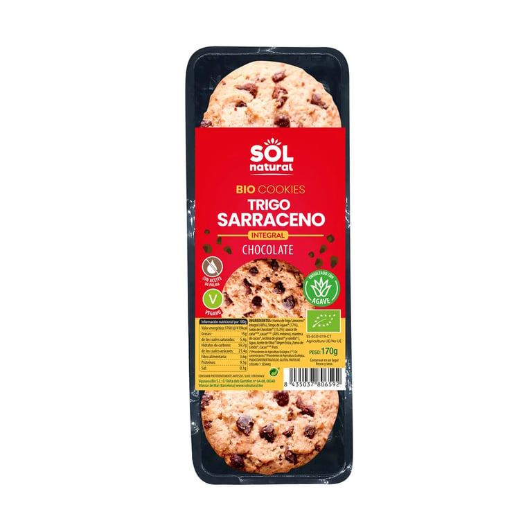 Cookies Grano Saraceno Integrale e Cioccolato Bio