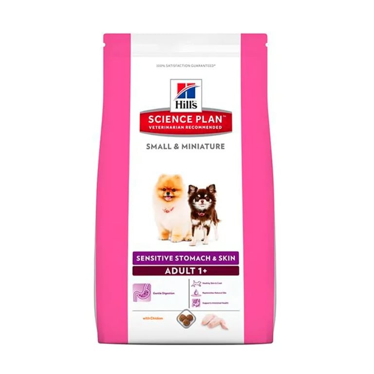 Science Plan Perro Adulto Sensitive Stomach & Skin Razas Pequeñas y Miniaturas Pollo 1,5 Kg